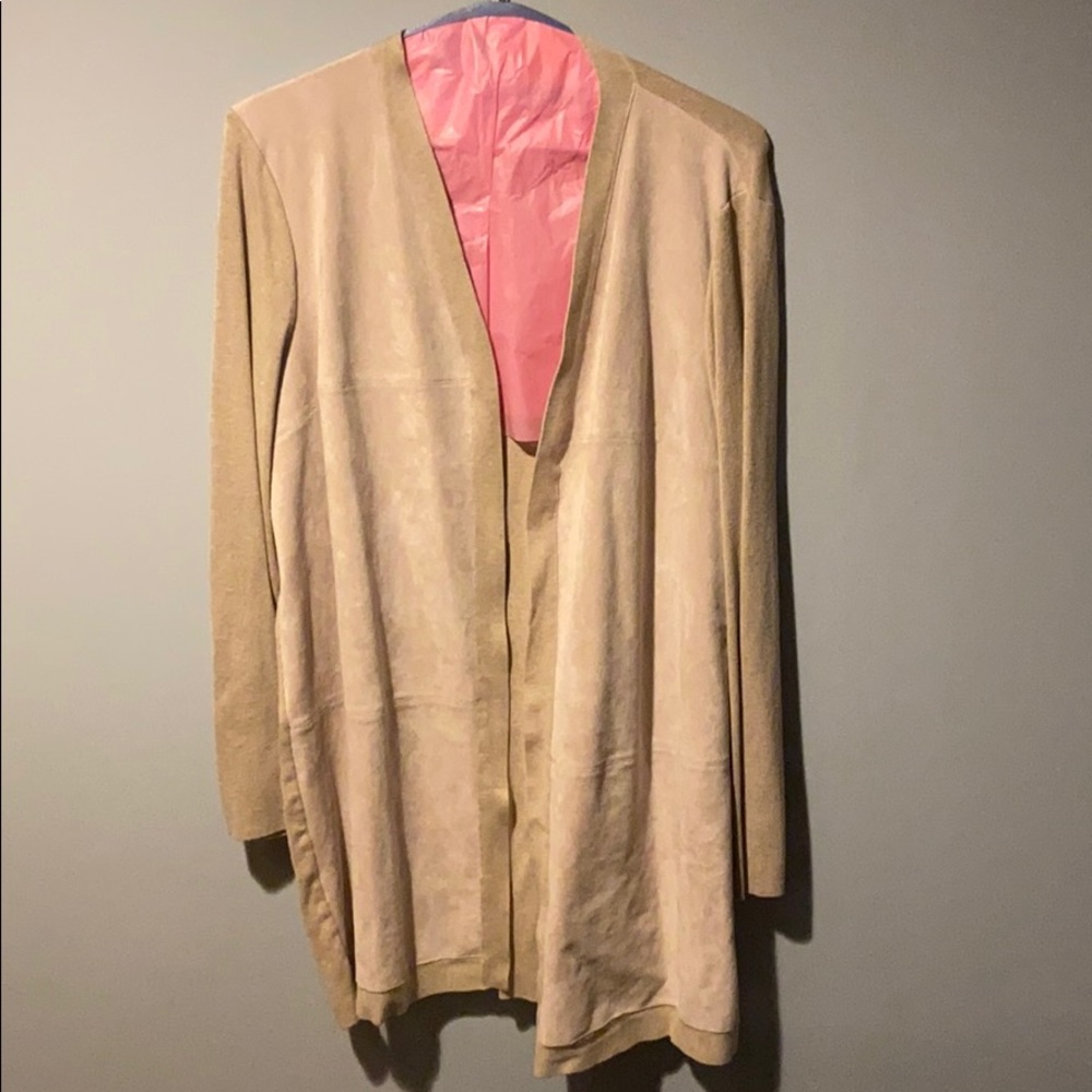 Calvin Klein Long Faux Suede Sweater